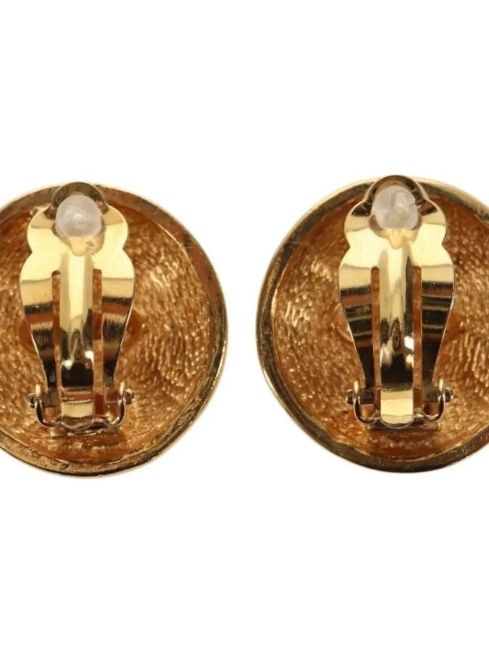 CHANEL COCO Mark Earring metal Gold Tone CC Auth 181301V